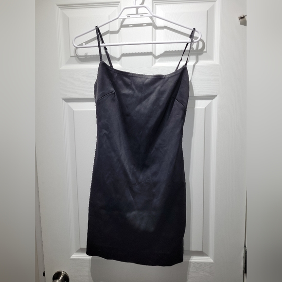 Black satin slip dress Ten by Babaton Passion Dress Black - Picture 7 of 8